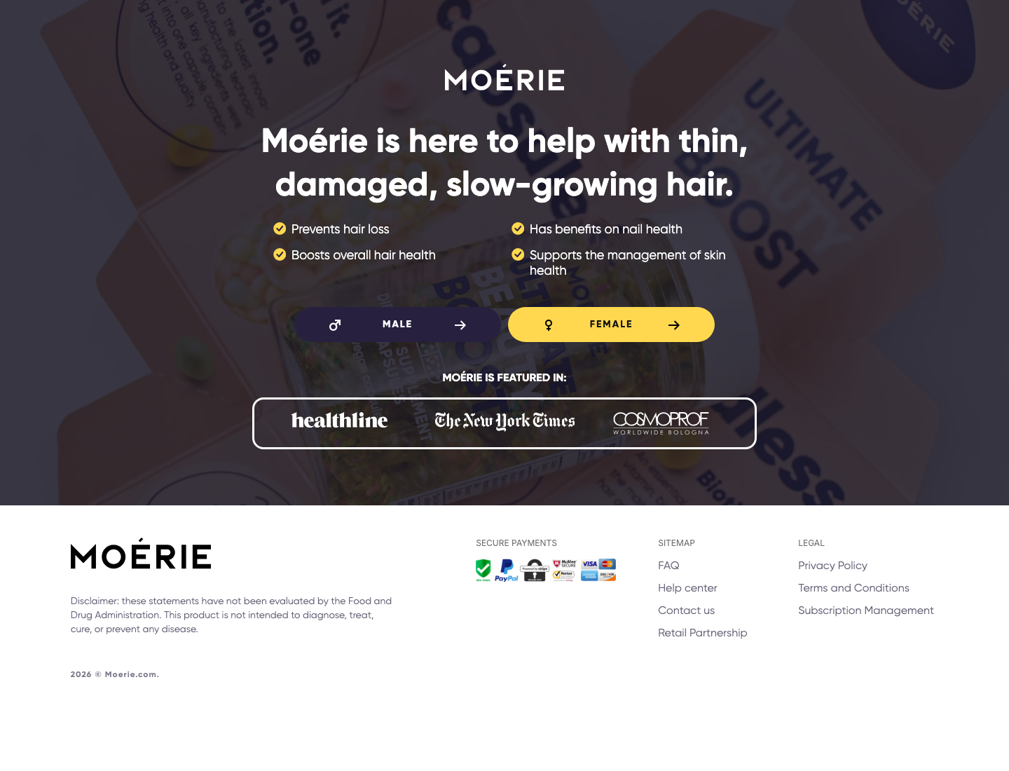 hair growth supplement landing page 2