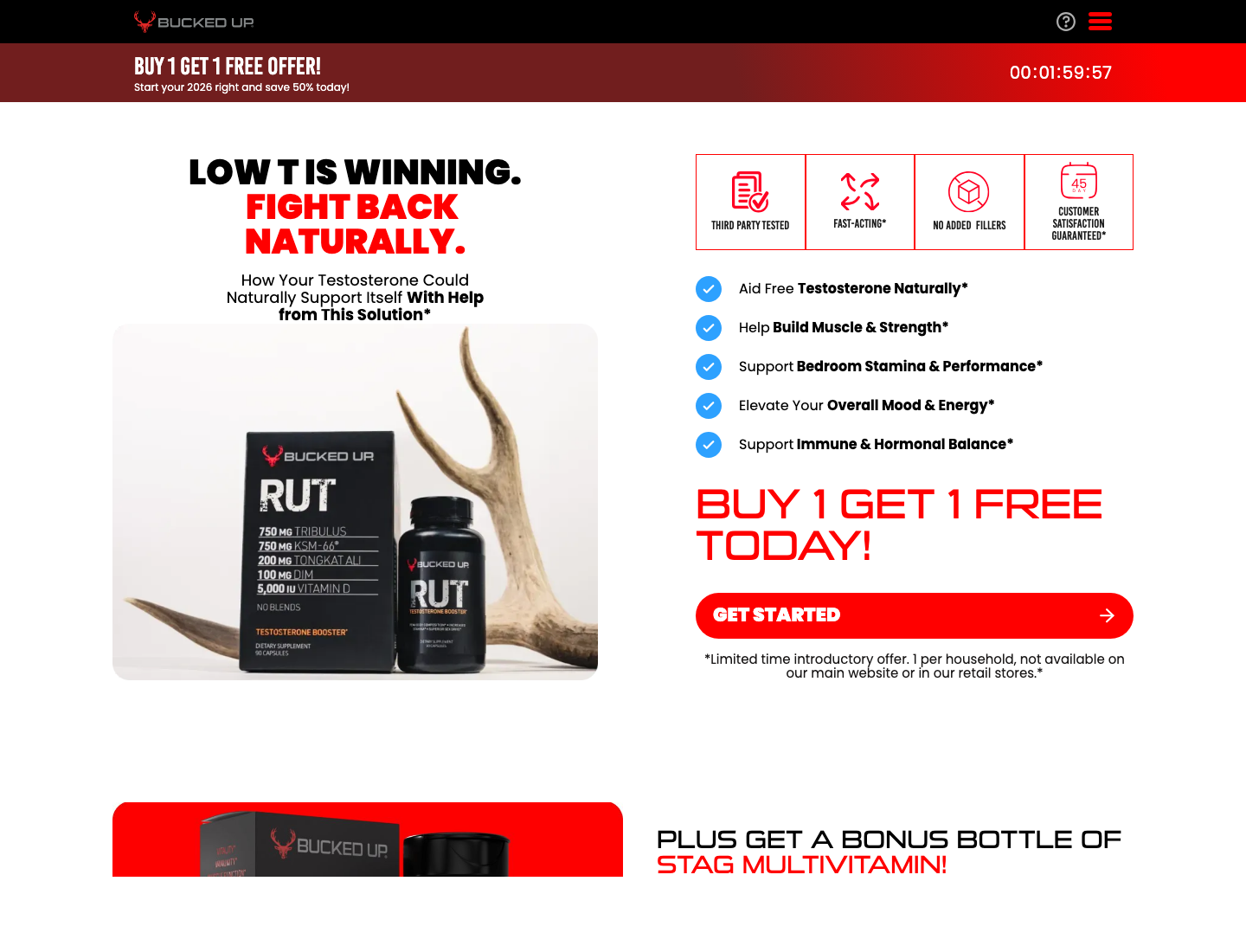 testosterone booster landing page 2