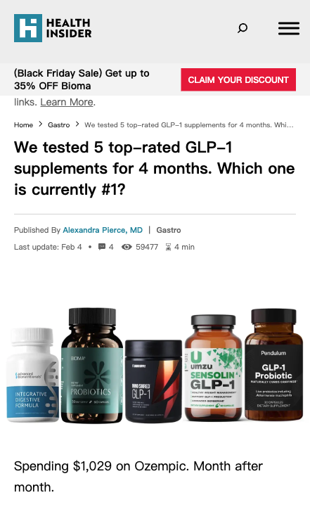 weight loss supplement landing page 1