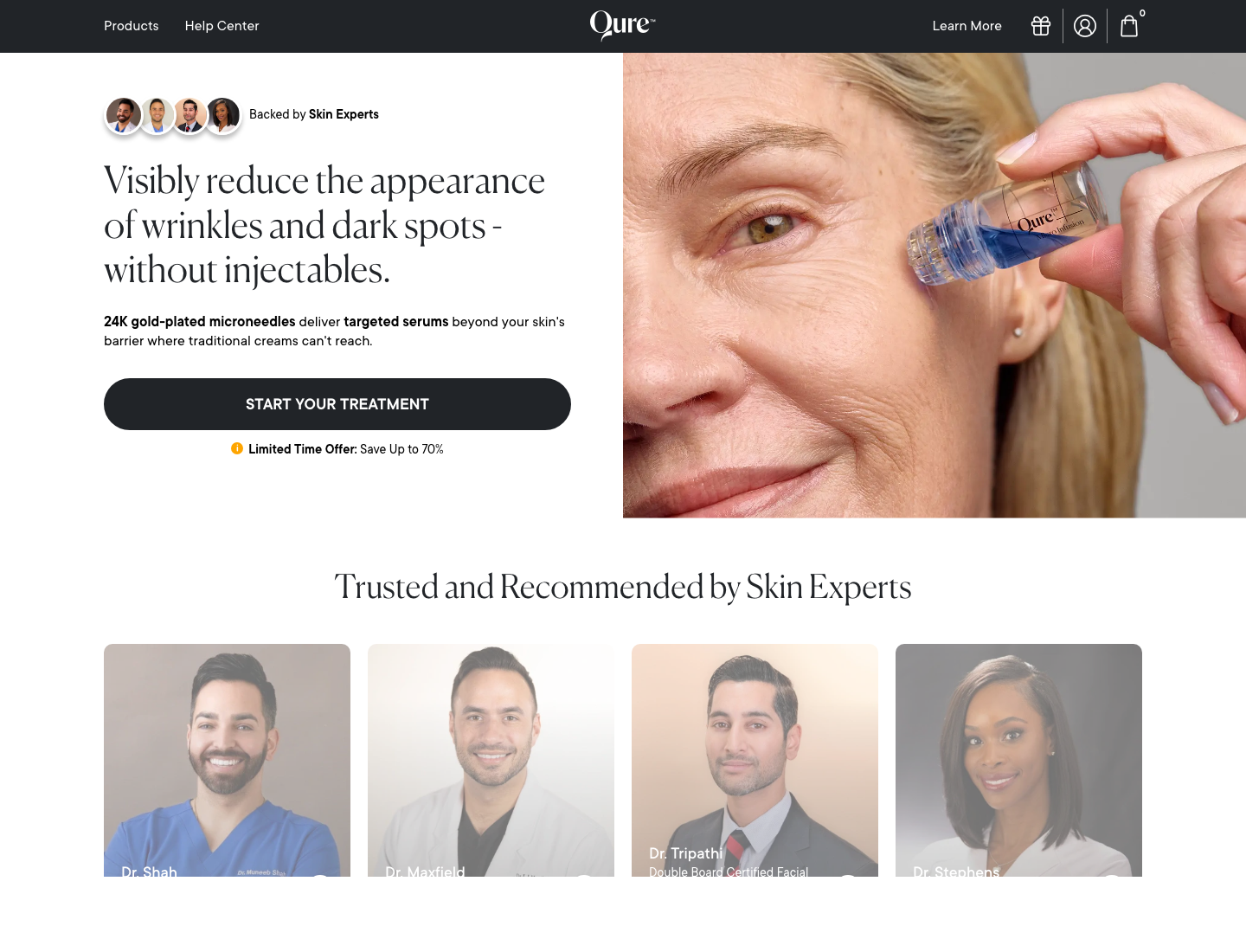 wrinkle cream landing page 2