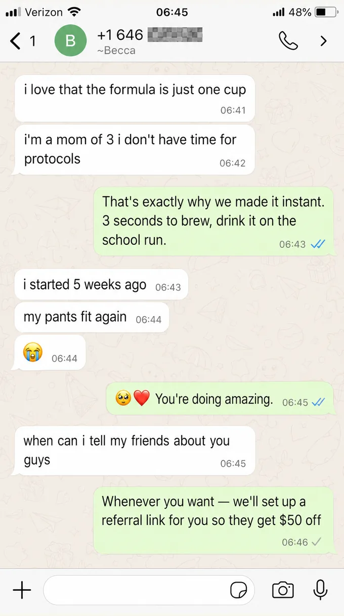 WhatsApp customer message 9